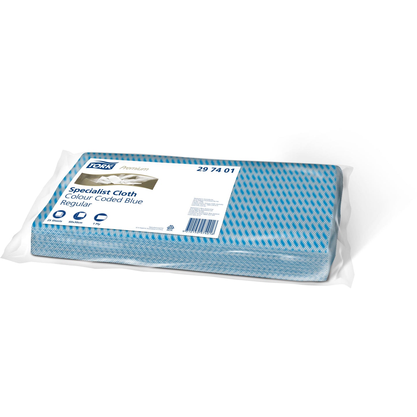 Tork Cleaning Cloth 297401 General Blue Pack 25 530359002 297401