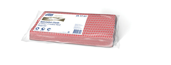 Tork Cleaning Cloth 297701 Regular Red Pack 25_530359003_297701