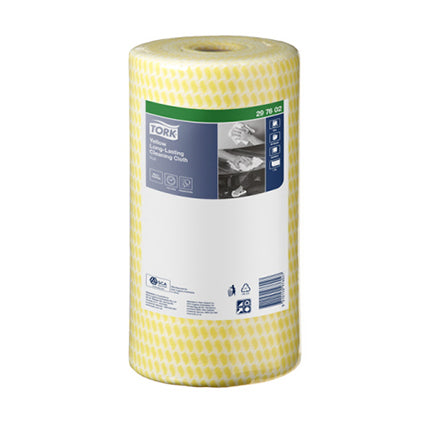 Tork Cleaning Cloth Long Lasting Yellow 90 Sheets Per Roll_1018144_297602
