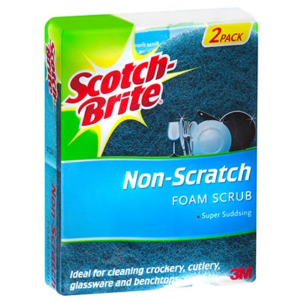 Scotch-Brite Scourer Sponge Scotch Brite All Purpose No Scratch Pack 2 530375000 SBXN002034397