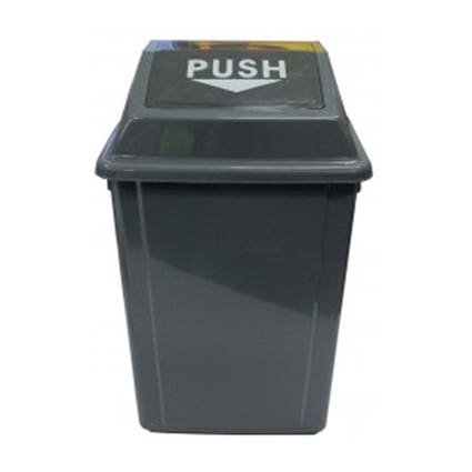 Cleanlink Rubbish Bin 12055 With Bullet Lid 40L Grey 1031199 12055