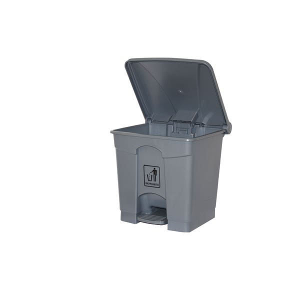 Cleanlink Rubbish Bin 12059 With Pedal Lid 45L Grey_1031200_12059