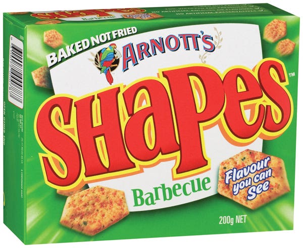 Arnotts Biscuits Shapes Barbecue Original Bbq 175g 87000135 987793