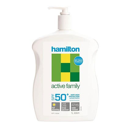 Hamilton Sunscreen Active Family Lotion Spf50+ 1L Pump 1038902 7230KP
