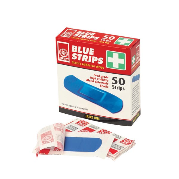 Detectable Plastic Strips Blue 25 x 72mm 530903800 856643