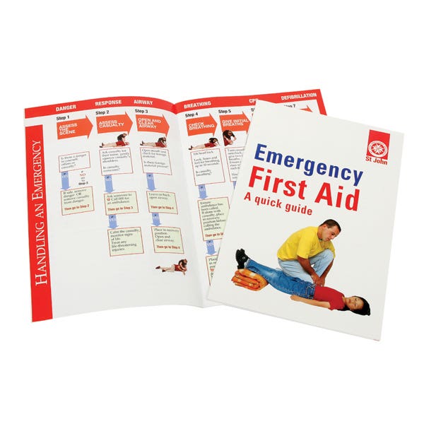 St John Book First Aid Emergency Quick Guide 530922000 AGB001