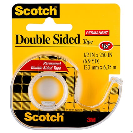 Scotch 136P Double Sided Tape 12mmx6.3M 38978500 93121