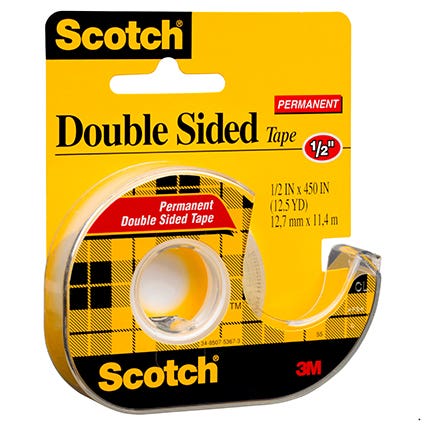Scotch 137P Double Sided Tape 12mmx11.4M Clear 38978400 70007075560