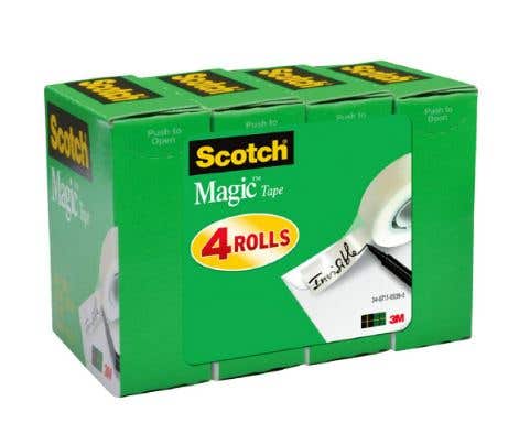 Scotch Magic Tape 810 19mm X 25M Refill Pack 4 535023100 SCT70005189280