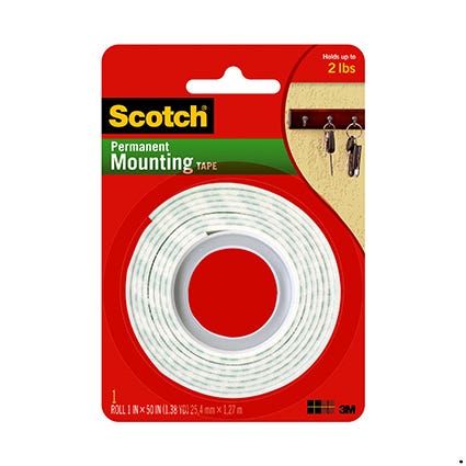 Scotch 114 Double Sided Foam Mounting Tape 25.4mmx1.3M 38978600 26099
