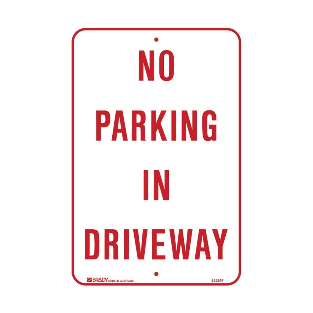 No Parking In Driveway 300x450mm Metal Sign 535851 832598