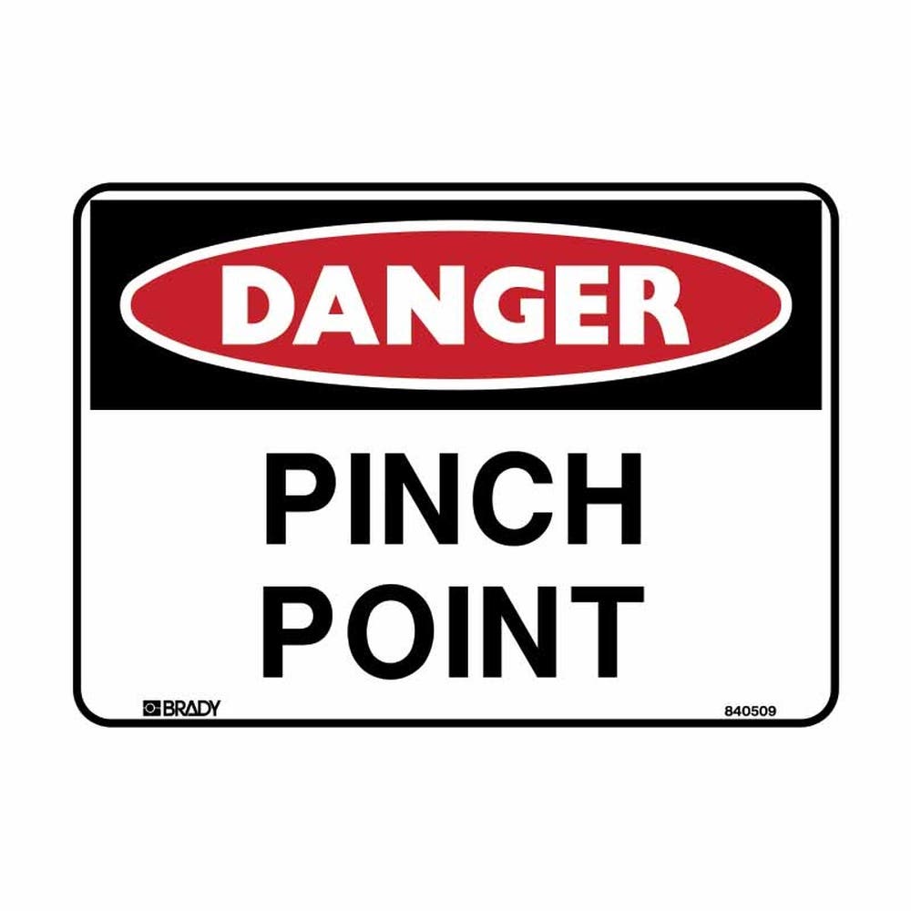 Danger Sign - Pinch Point (poly) 225mm X 300mm 536359 840507
