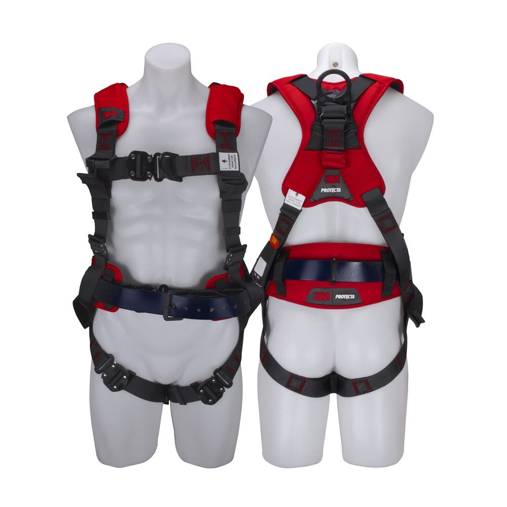 3M Protecta Pro X  Harness Miner Quiick Connect Back Pad Black / Red L_536860_7012875192
