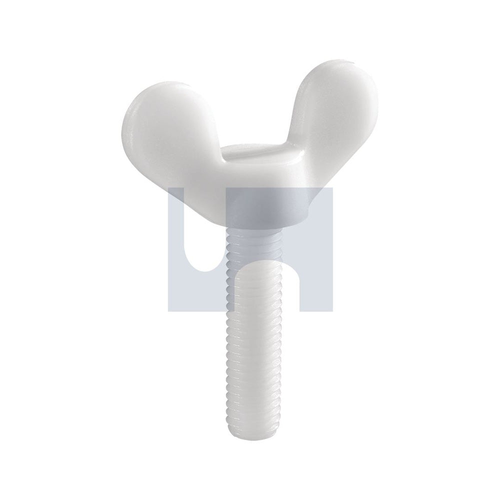 Metric Thread Wing Screw Nylon Natural Din 316/Nylon M5 25 - Pk 100_40093111_MS66PWM050025