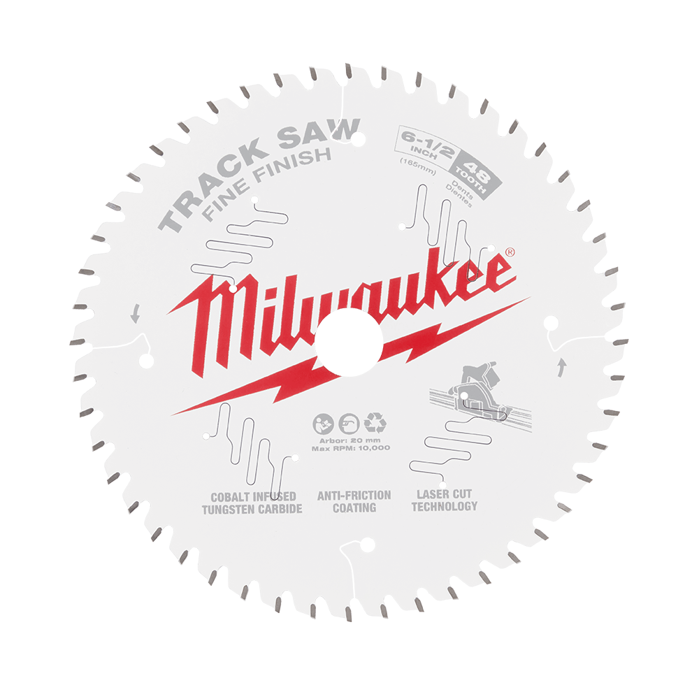 Blade Saw Circular Wood Track 165mm 6-1/2 48T Milwaukee 543183 48400627