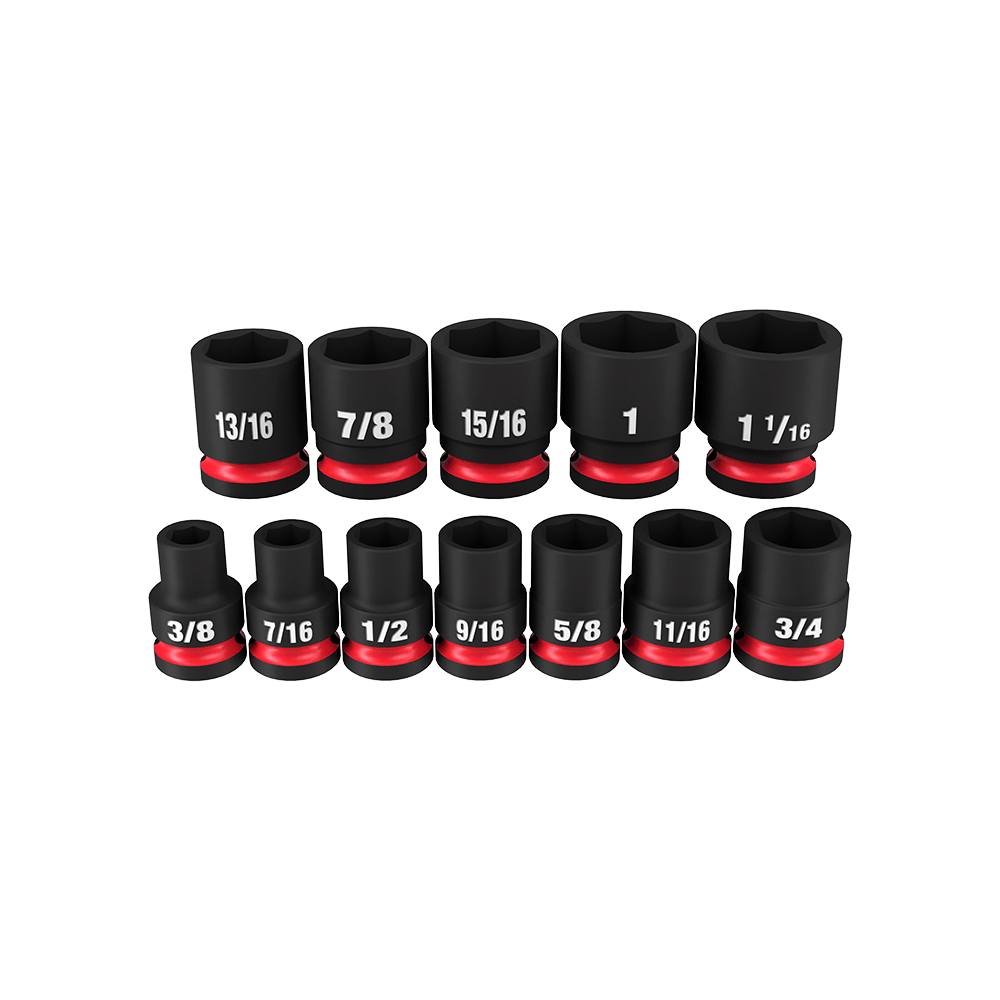 Milwaukee 1/2DRV SAE STD Impact Socket Set 12PC 546274 49667010