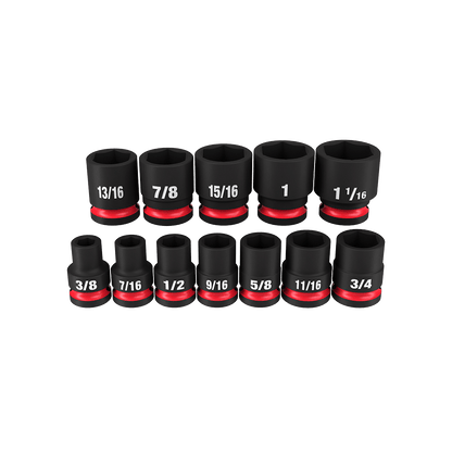 Milwaukee 1/2DRV SAE STD Impact Socket Set 12PC 546274 49667010