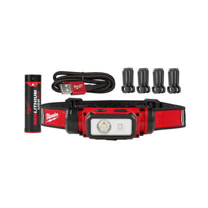 Redlithium USB Rechargable Hard Hat Headlamp 600 Lumen 3.0AH KIT 546847 L4HL2301