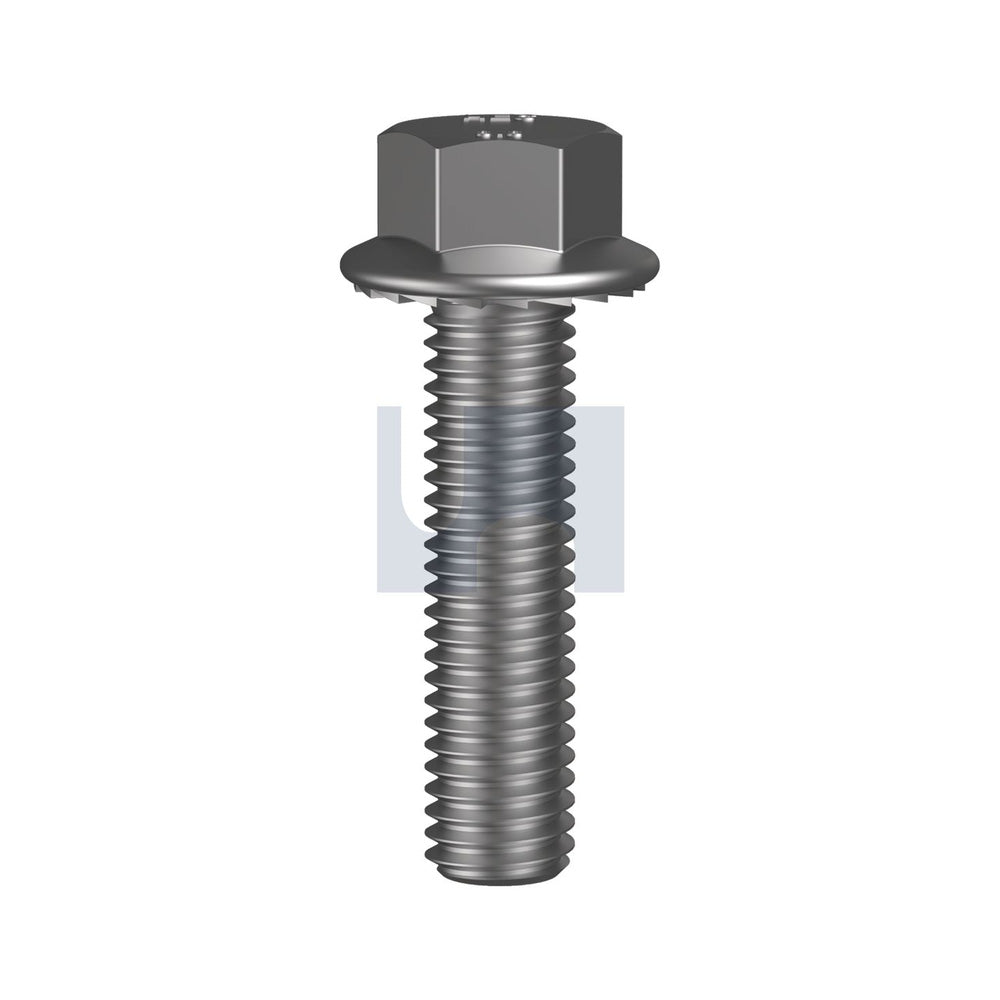 Serrated Flg Hex Bolt ZP (Rohs Compliant) Din 6921/Cl 8.8 M6 10 - Pk 100_40090145_BF88ZCM060010