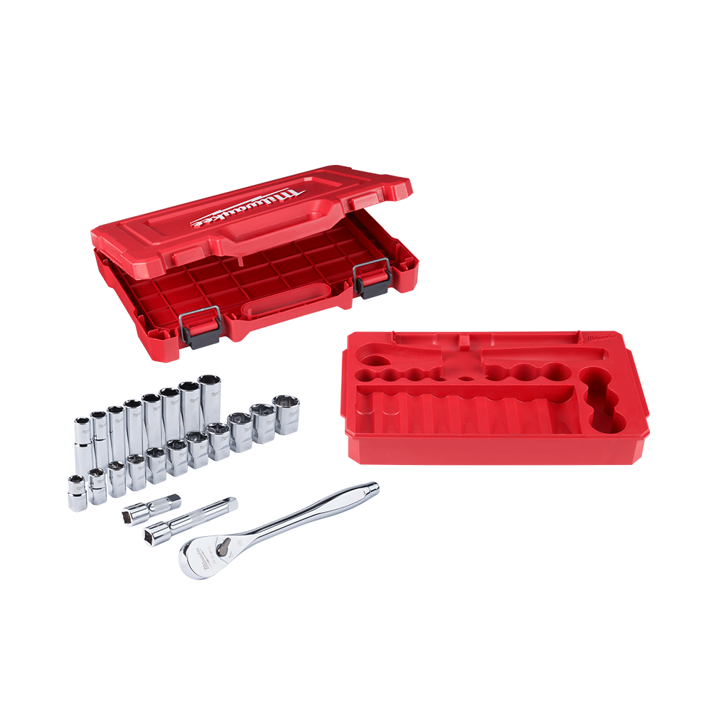 Milwaukee - SAE Socket Wrench Set 1/2'' DR - 22pc 552419 48229410