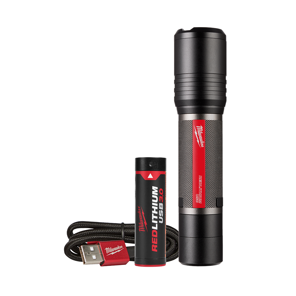 REDLITHIUM USB RECHARGEABLE SLIDE FOCUS FLASHLIGHT KIT 554340 L4FL2000301