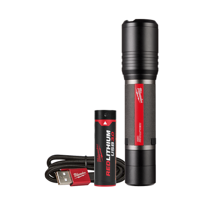 REDLITHIUM USB RECHARGEABLE SLIDE FOCUS FLASHLIGHT KIT 554340 L4FL2000301