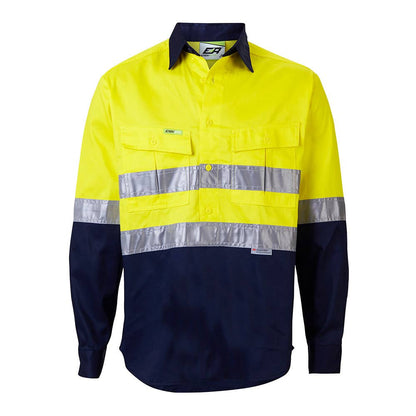 Shirt L/S C/F Cotton 155gsm 3m Tape Hi-Vis Orange 2XL + Orlando Logo 40013244 ORL m2HON155-2XL