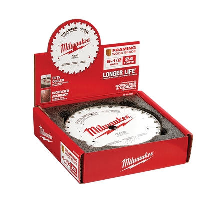 165mm (6-1/2) 24t Wood Circular Saw Blade Framing 10pc Box 559947 48418620