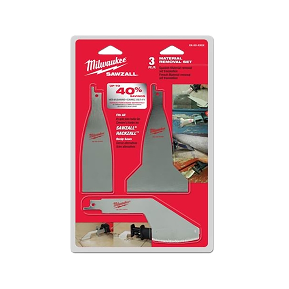 Scraper Blade Set Of 3 Suit Reciprocating Saw Milwaukee 560035 49225403