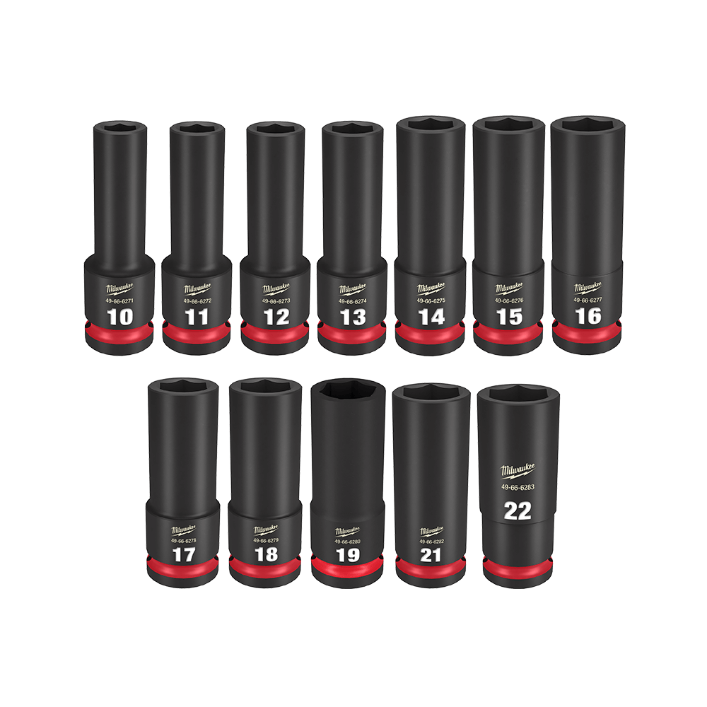 Socket Set Impact 1/2'' Dr. 12PC Metric Deep 6 Point Shockwave 560783 49667054