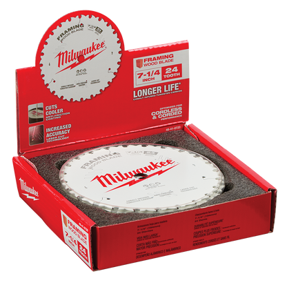 184MM (7-1/4) 24T WOOD CIRCULAR SAW BLADE MILWAUKEE 563639 48418720