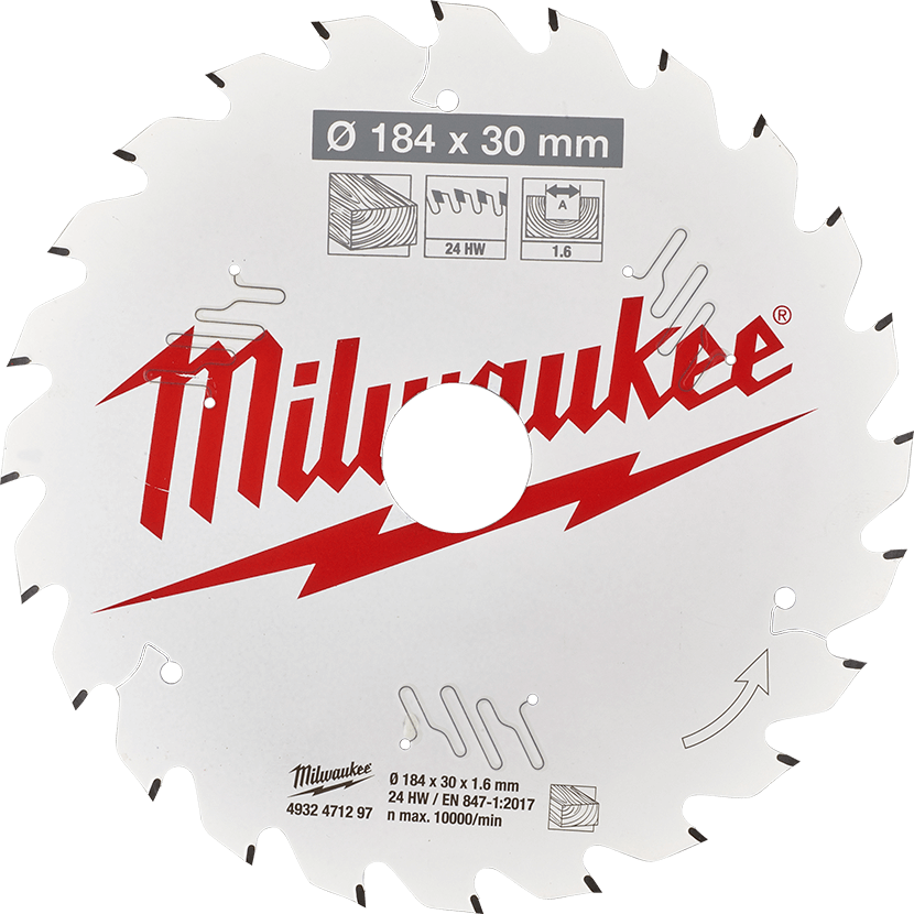 7-1/4'' 184mm 24T Wood Circular Saw Blade Framing 30mm Arbor 574955 4932471297