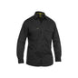 Shirt L/S 140gsm Poly/Cotton Stretch Vented 2XL Black BS6490 Bisley_40039142_BS6490_BBLK2XL