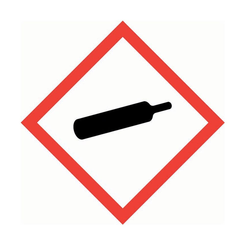 LABEL GHS GAS CYLINDER 20MM SQ VINYL Pk20 580170 875806
