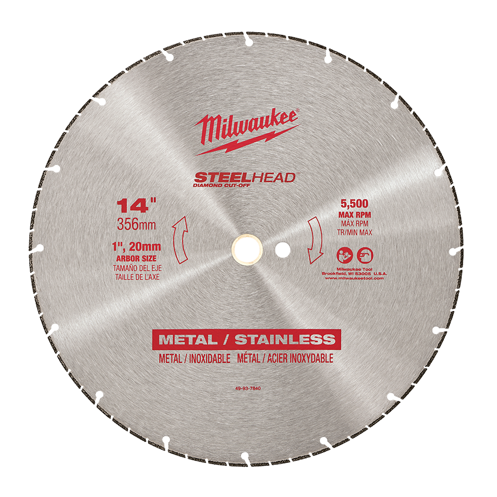 MILWAUKEE 355mm (14) STEELHEAD Metal Diamond Cut-Off Blade 588117 49937840