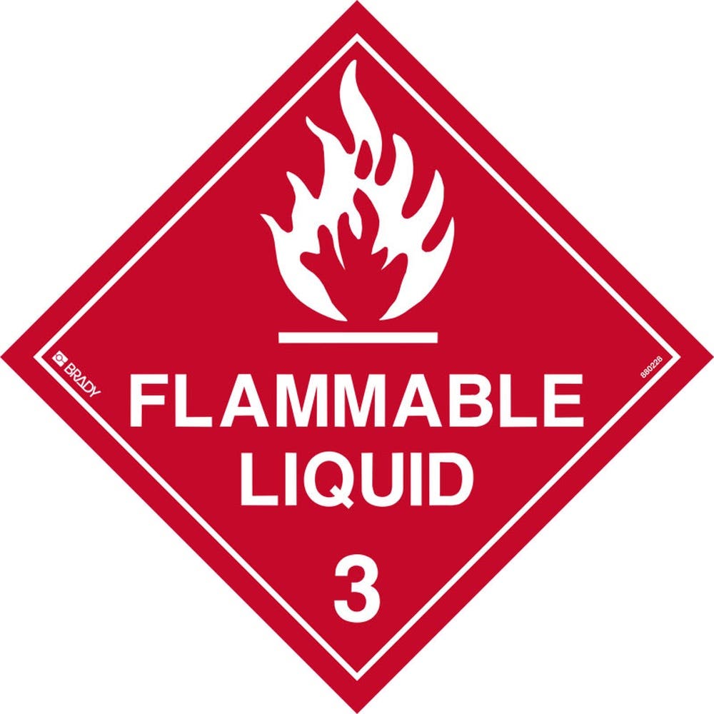 Dangerous Goods Placard Flammable Liquid 3 270 X 270mm C2 Reflective Me 592692 880228
