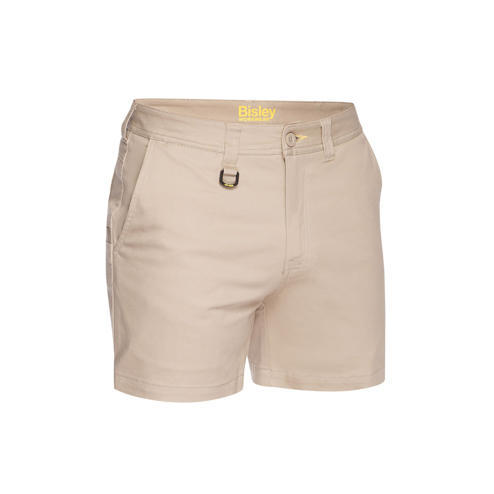 Short Shorts 77R Stone Stretch Cotton Drill 280gsm Work Bisley_493112_BSH1008_BSTNR77