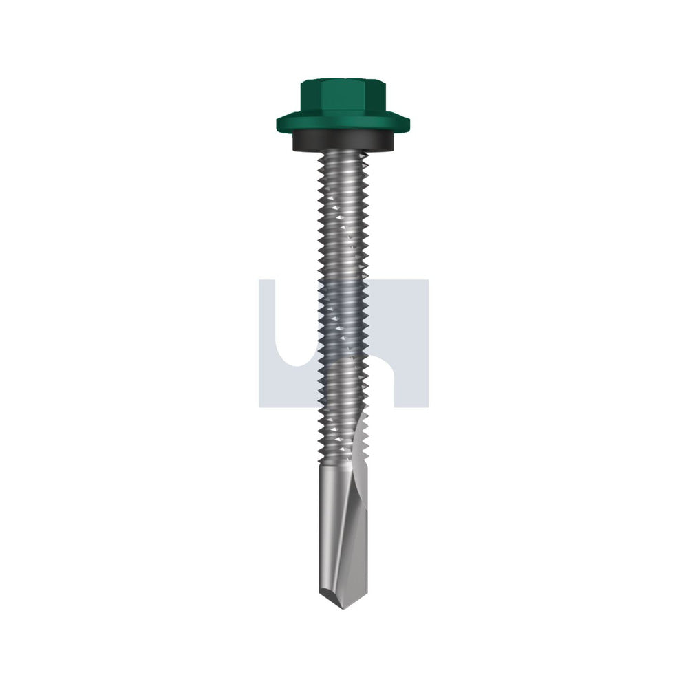S500 Sds Hex Hd + Wash Cottage Green -Cl4 #12-24 50 - Pk 1000_40098263_TCG54SH1224050