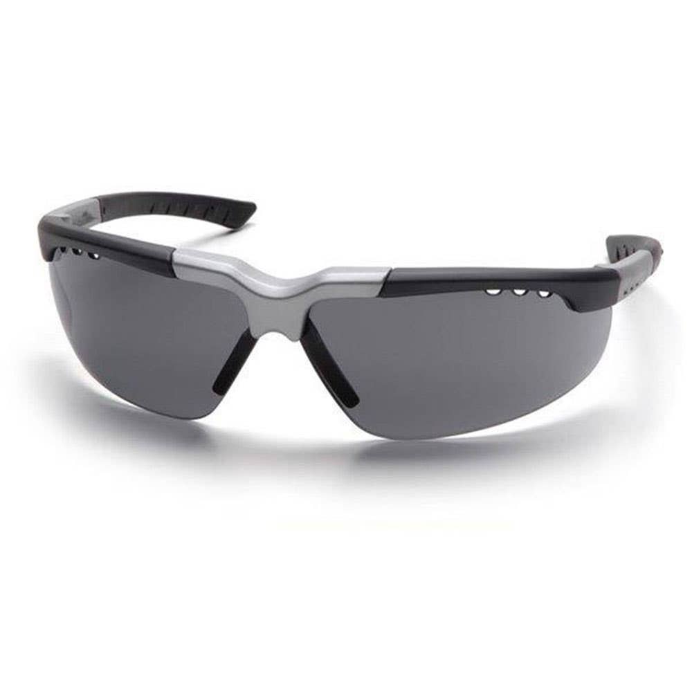 Glasses Smoke Lens Black Silver Frame Reatta Pyramex 60010079 ASBS4820D