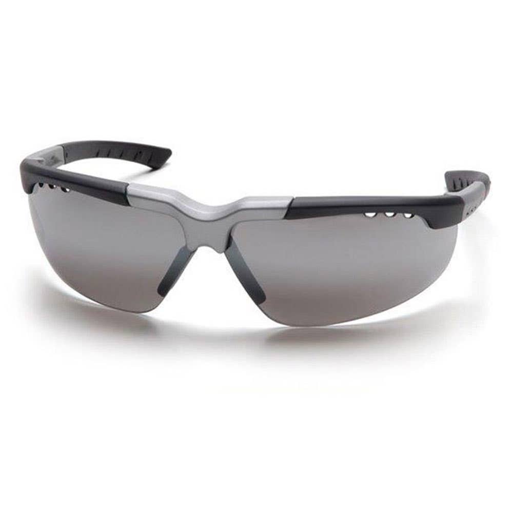 Glasses Silver Mirror Lens Black Silver Frame Reatta Pyramex 60010083 ASBS4870D