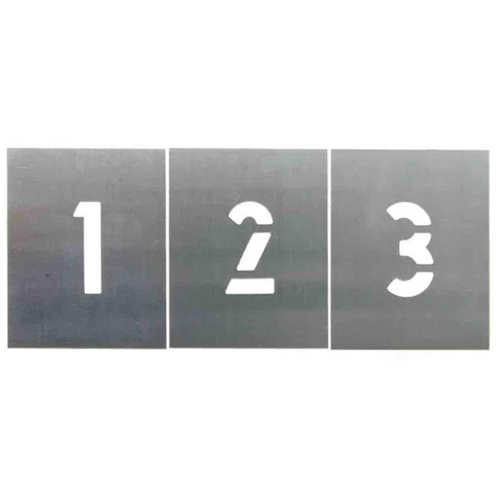 Stencil Zinc Numbers 0 - 9 100mm 13801100 Dy-Mark 3615009 13801100