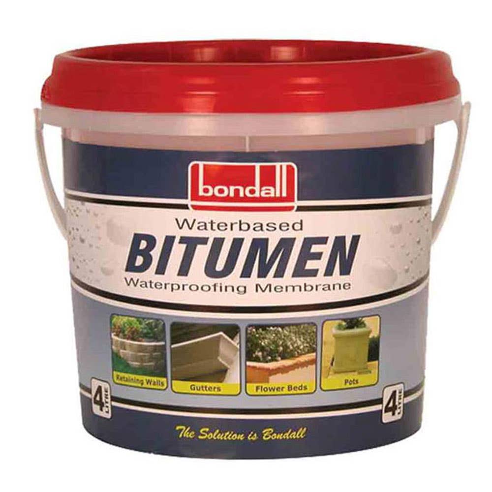 Waterproofing Waterbased Bitumen 4L Bondall 60010738 11466