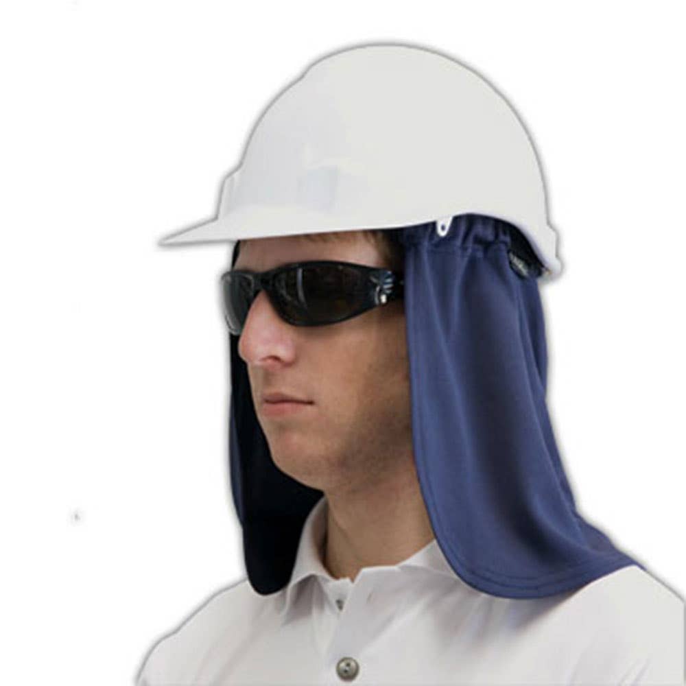 Flap Neck Sun Protection Hard Hat Micro Mesh Navy 60010783 AAFNV-HC