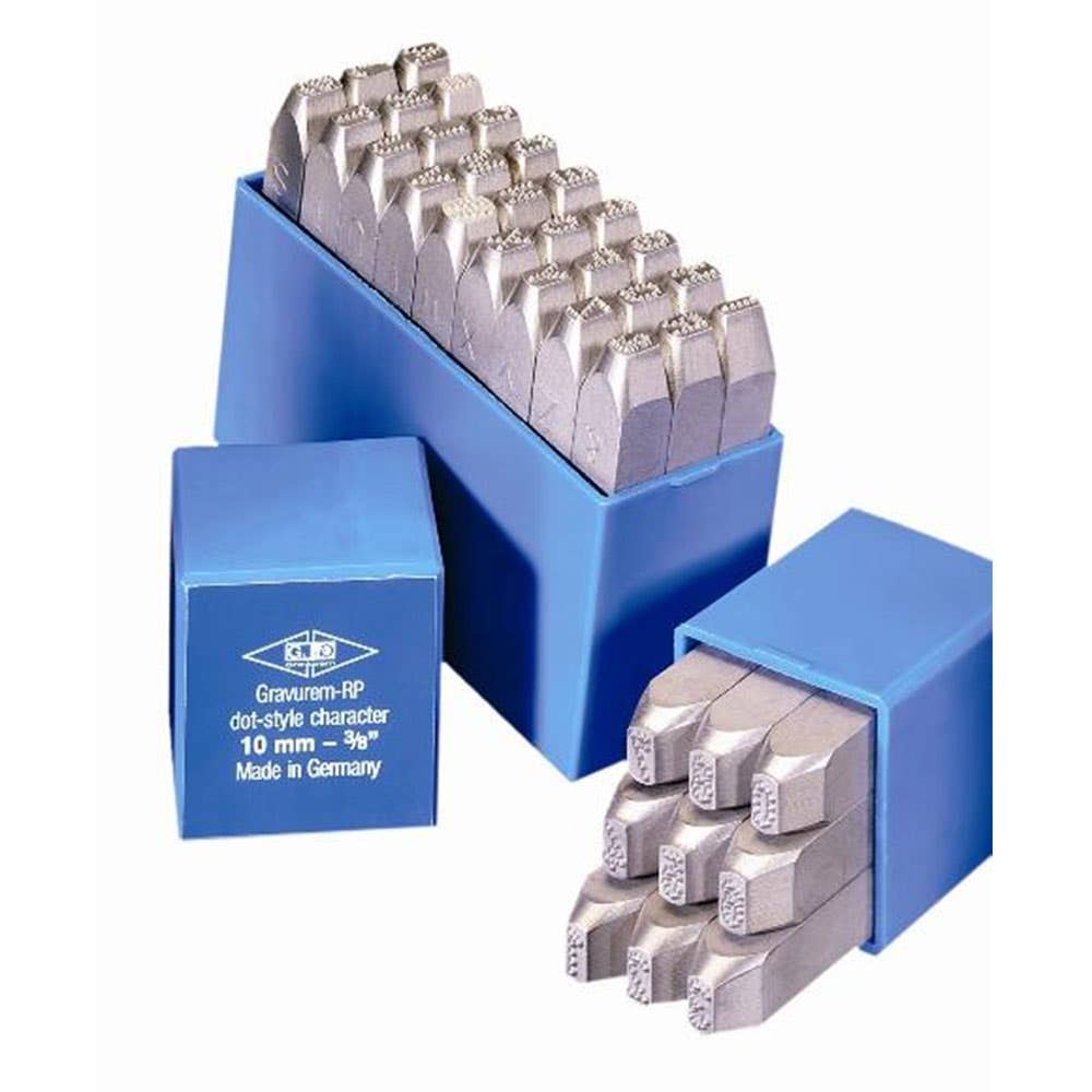 Stamp Letter Set Dot Stress 27 Piece 10mm 60011040 SLD10