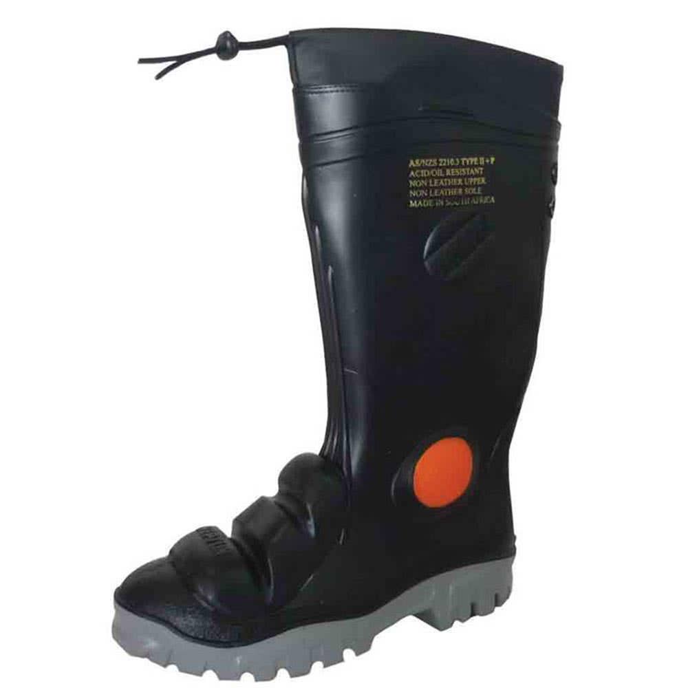Gumboots Steel Toe Nitrile Sole Met Guard Cuff Top Black 10 Stimela 60011568 KT CUFF MG-10
