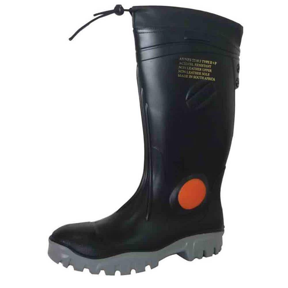 Gumboots Steel Toe Nitrile Sole Cuff Top Black 10 Stimela 60011604 KT CUFF-10