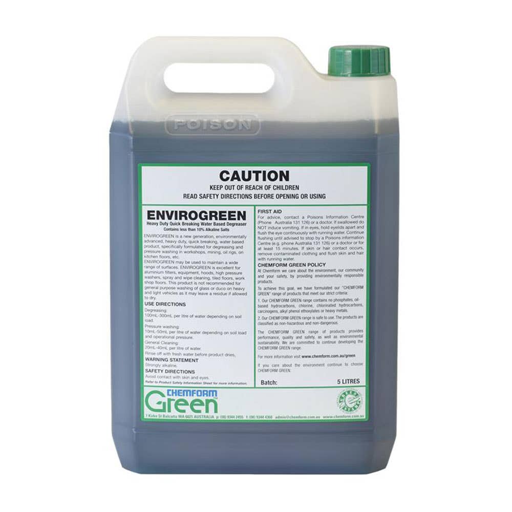 Degreaser Heavy Duty Water Based Quick Break Envirogreen 5L 60012114 ENVGREEN2X5L.CTN