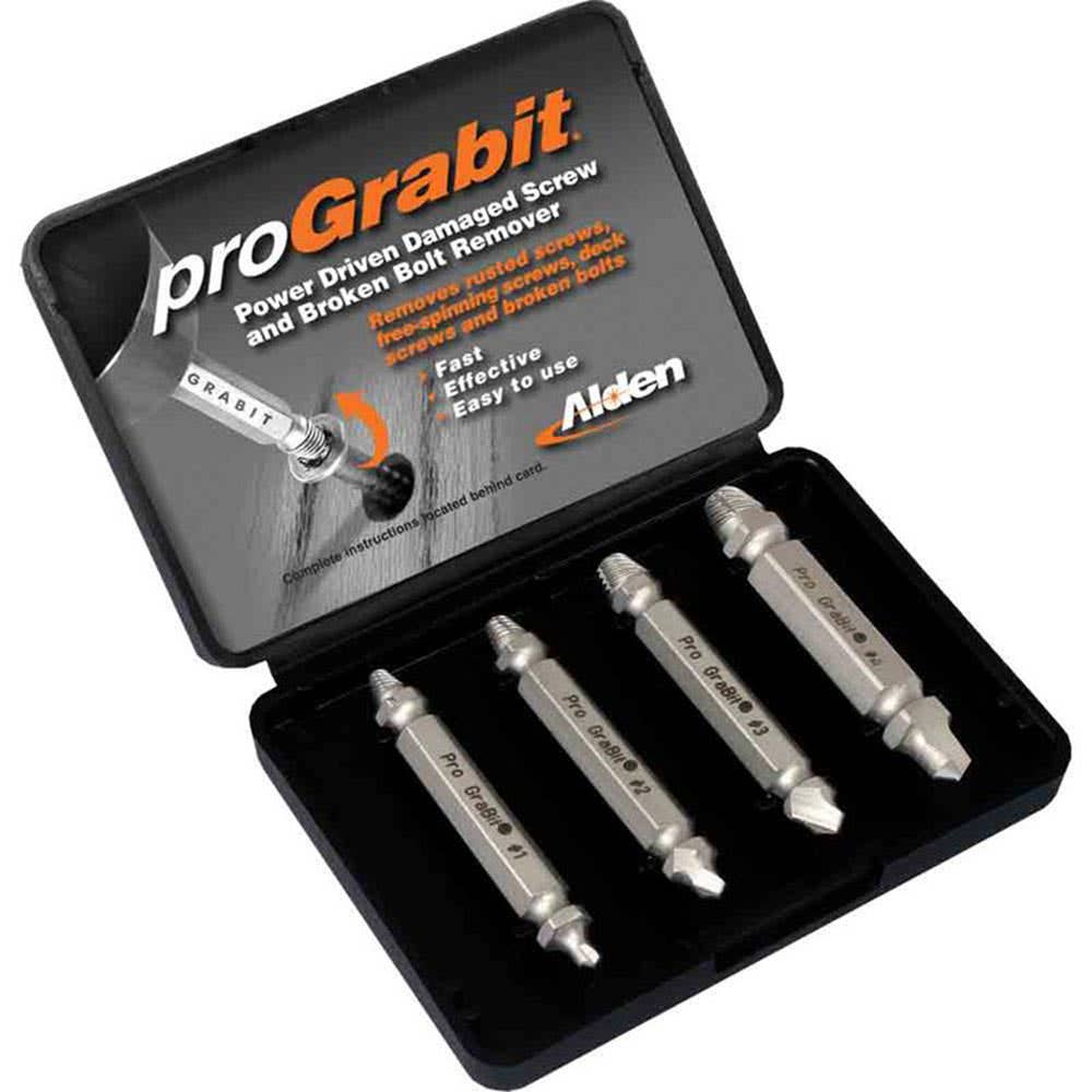 Extractor Set Damaged Screw + Bolt 4 Pieces 5mm 10mm Prograbit 60012183 8440P