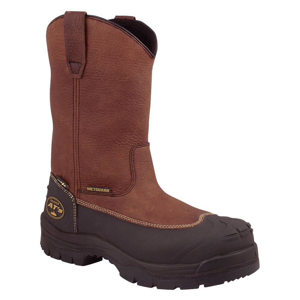 Boots Steel Toe Pull On PU Rubber Sole Met Guard Tan 65-393 10 Oliver_60012632_65-393-100