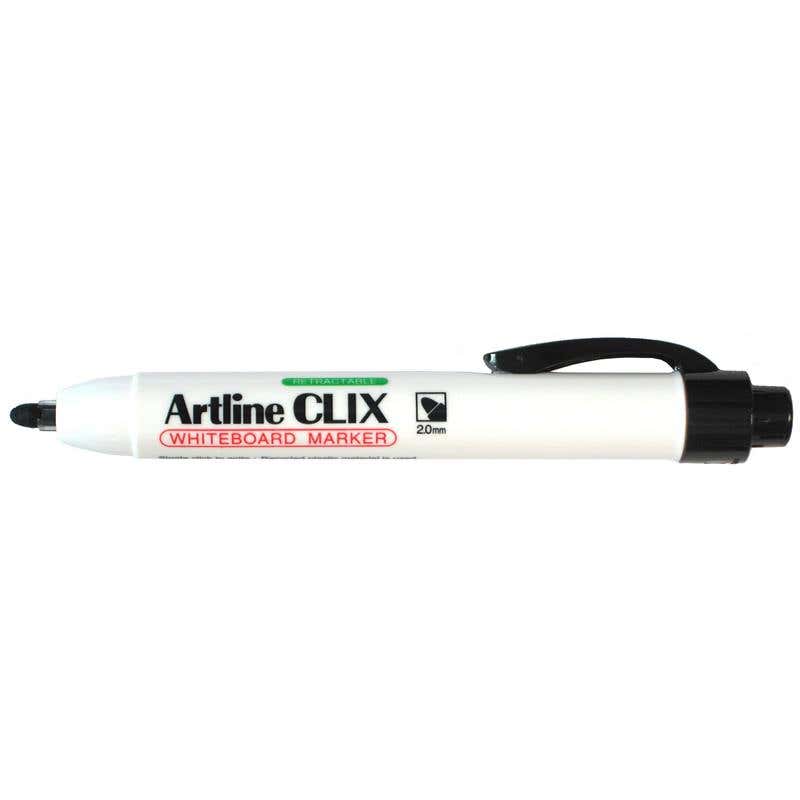 Marker Whiteboard 573 Clix Retract 1.5mm Black  Pk 12_60013967_157301